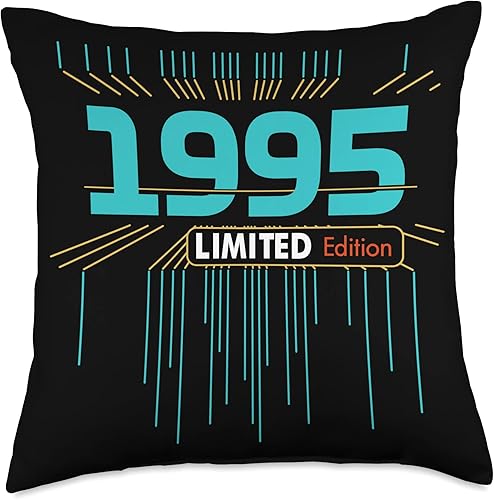 Retro Gaming Limited Edition Birthday 1995 Men Woman Throw Pillow, 18x18, Multicolor