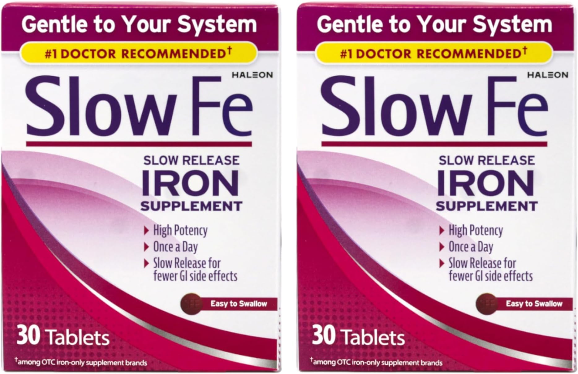 Slow Fe Slow Release Iron Supplement, 30 Tablets (Pack of 2)