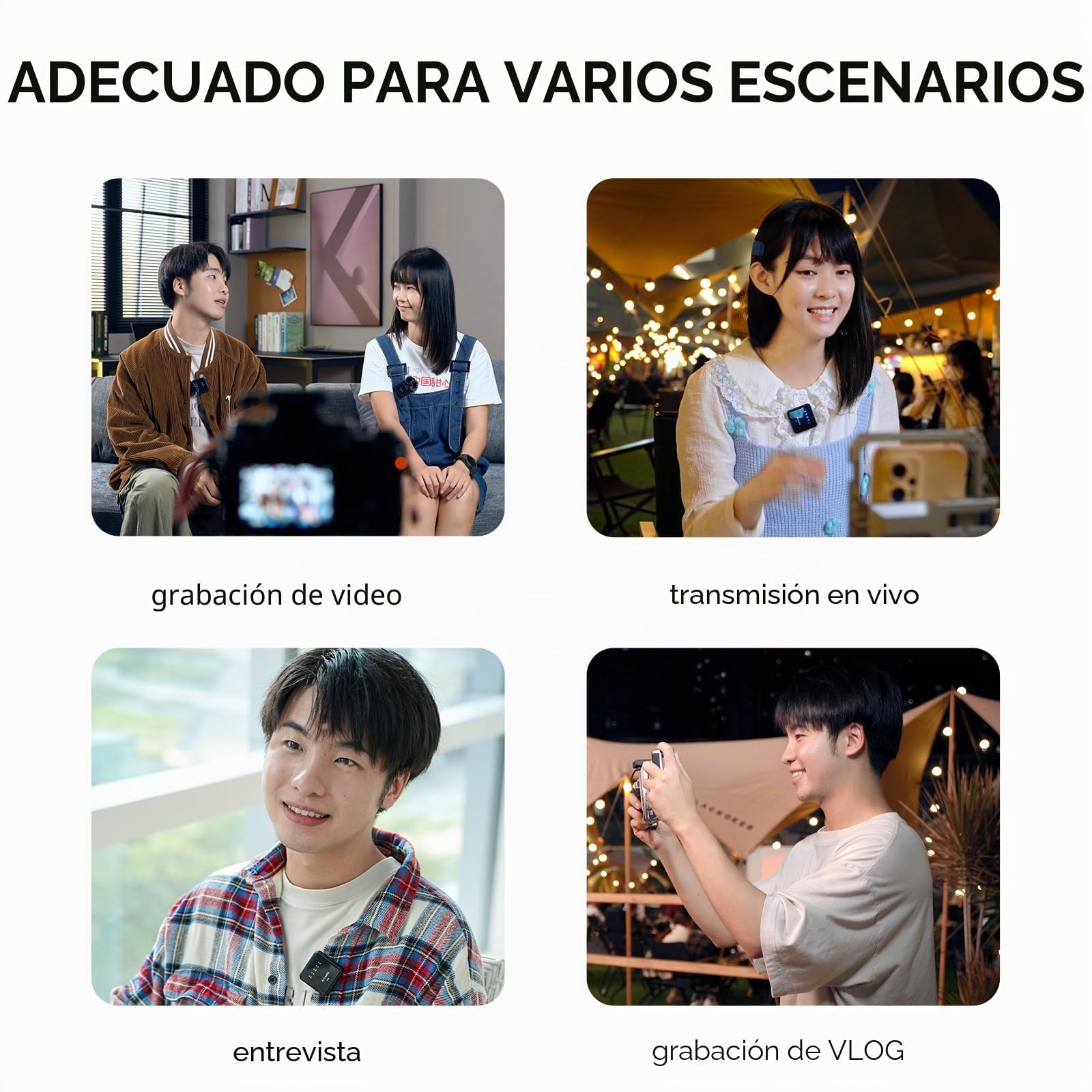 7artisans Micrófono inalámbrico Lavalier con transmisión inalámbrica de larga distancia de 100m, vida útil de la batería de 20H y reducción de ruido, banda sonora segura, compatible para cámaras DSLR