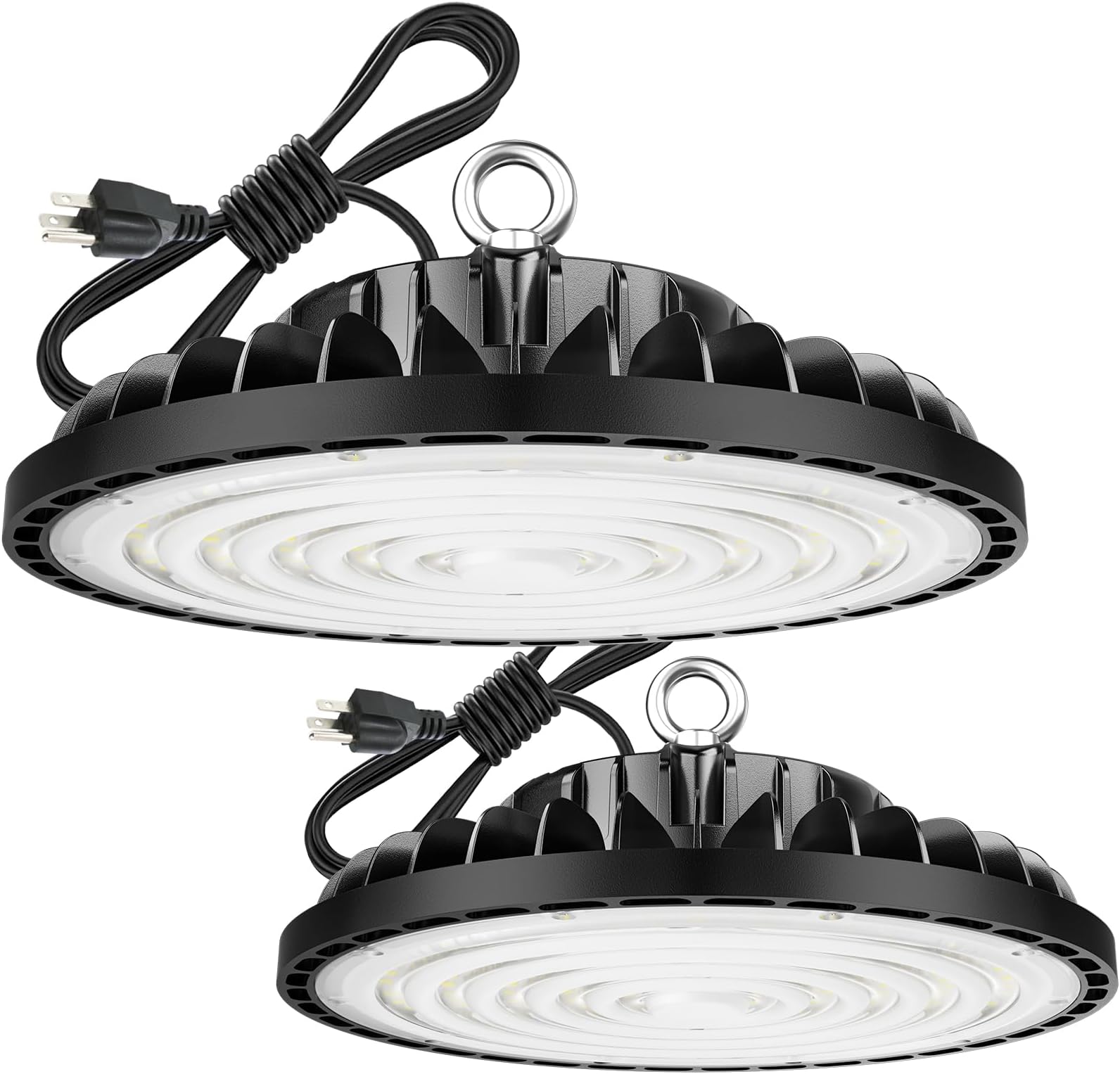 200 Watt High Bay LED Light 28000 Lumen ETL Listed 5000K Bright White, 800W HPS or MH Bulbs Equivalent, Industrial Highbay Light, Warehouse Light Fixtures, AC 90-277V 2 Pack