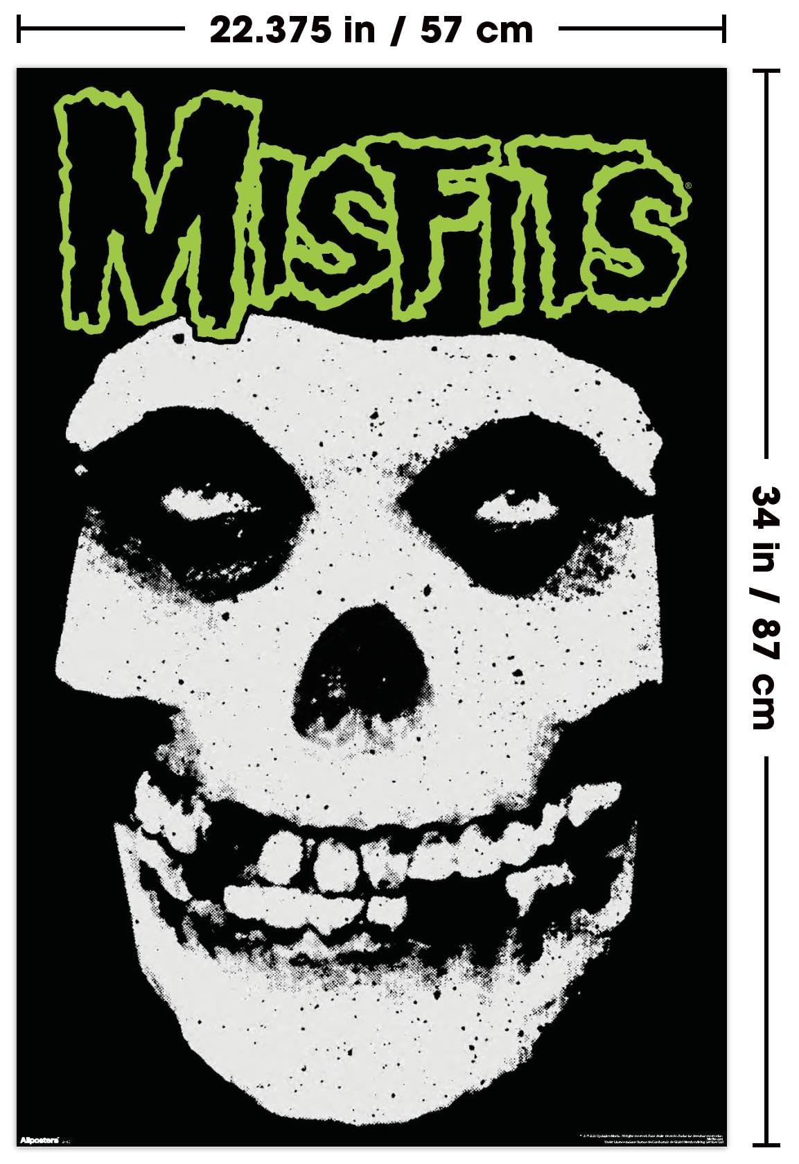 90s デッドストックMISFITS 大判ポスター Misfits - Classic Fiend Splatter Wall Poster, 34L