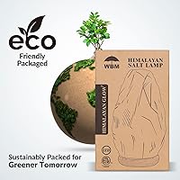 Vista 10 de WBM Salt Lamp - USB Himalayan Salt Lamp with Touch Dimmer Control, Natural Pink Crystal, 5-7 lbs, Wooden Base, LED Bulb, Room Decor, Home Decor