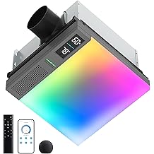 Smart Bathroom Exhaust Fan with Bluetooth Speaker and Light &amp; Humidity Sensor, Powerful 230CFM Exhaust Fan with Alexa/App/Remote Control, Auto-On Humidity &amp; Odor Sensor, 2.0 Sone