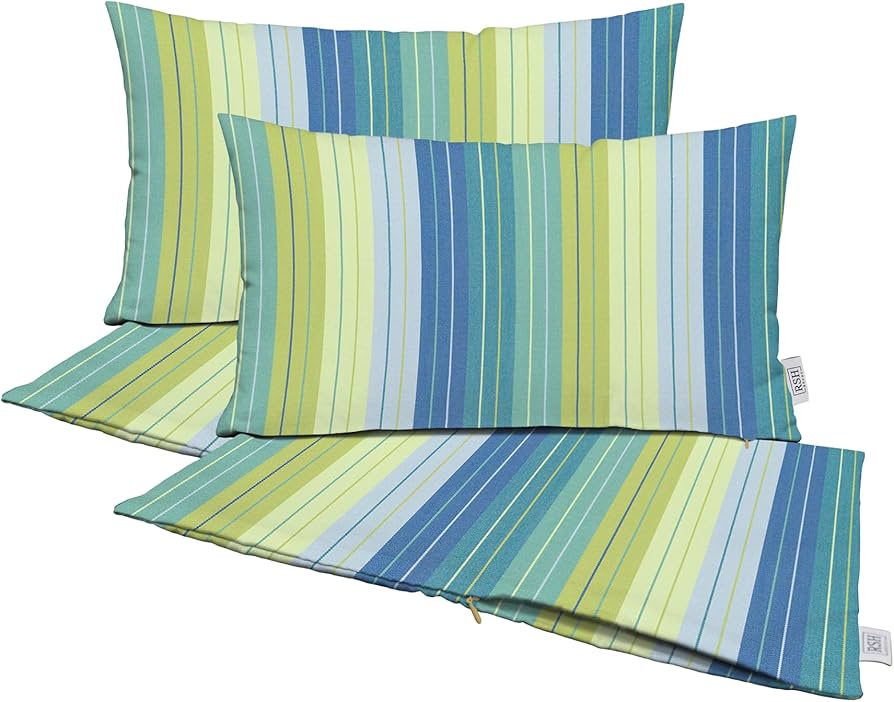 Subrella　クッション　4個セット Amazon.com : RSH DECOR: Sunbrella Lumbar Pillow Covers Set of 4