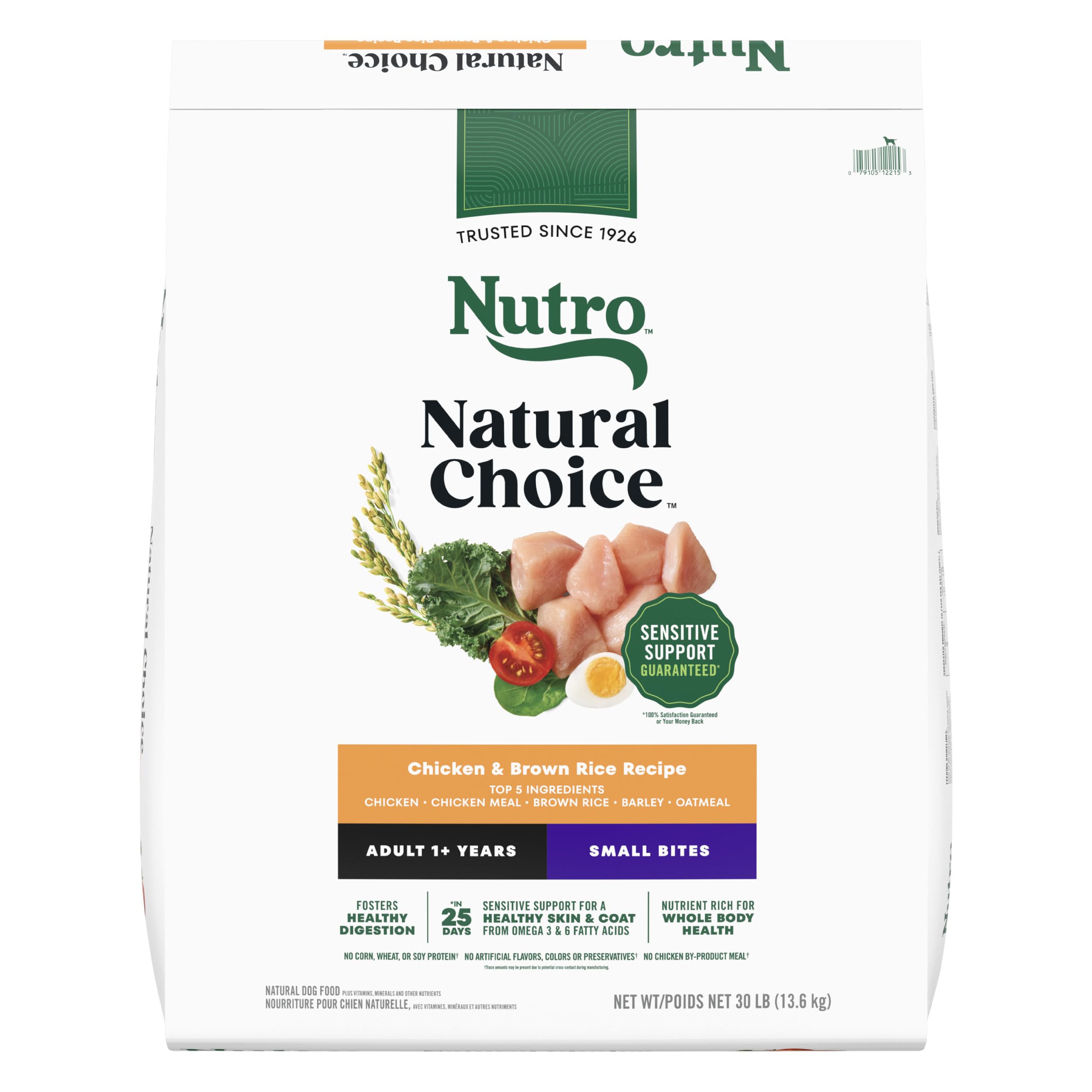 - Natural Choice Adult Small Bites Dog Food, Chicken & Brown Rice Recipe, 30 lb. Bag