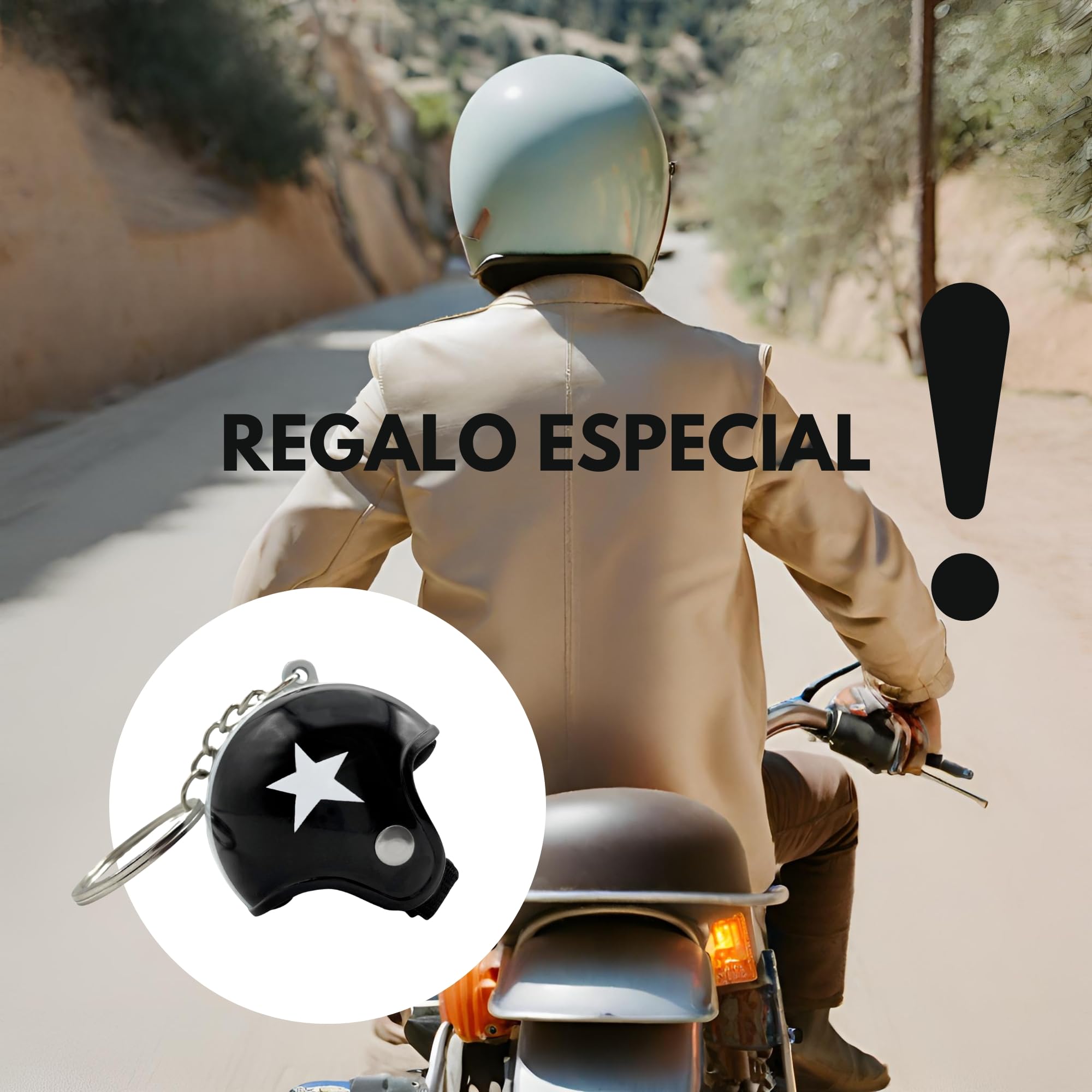 Llavero casco de Moto, Motorcycle Helmet Keychain, Negro, 1 Unidad - imagen 5