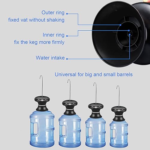 Miniatura 6 de Dispensador de agua potable Bomba de agua embotellada eléctrica automática de escritorio para oficina en casa negro