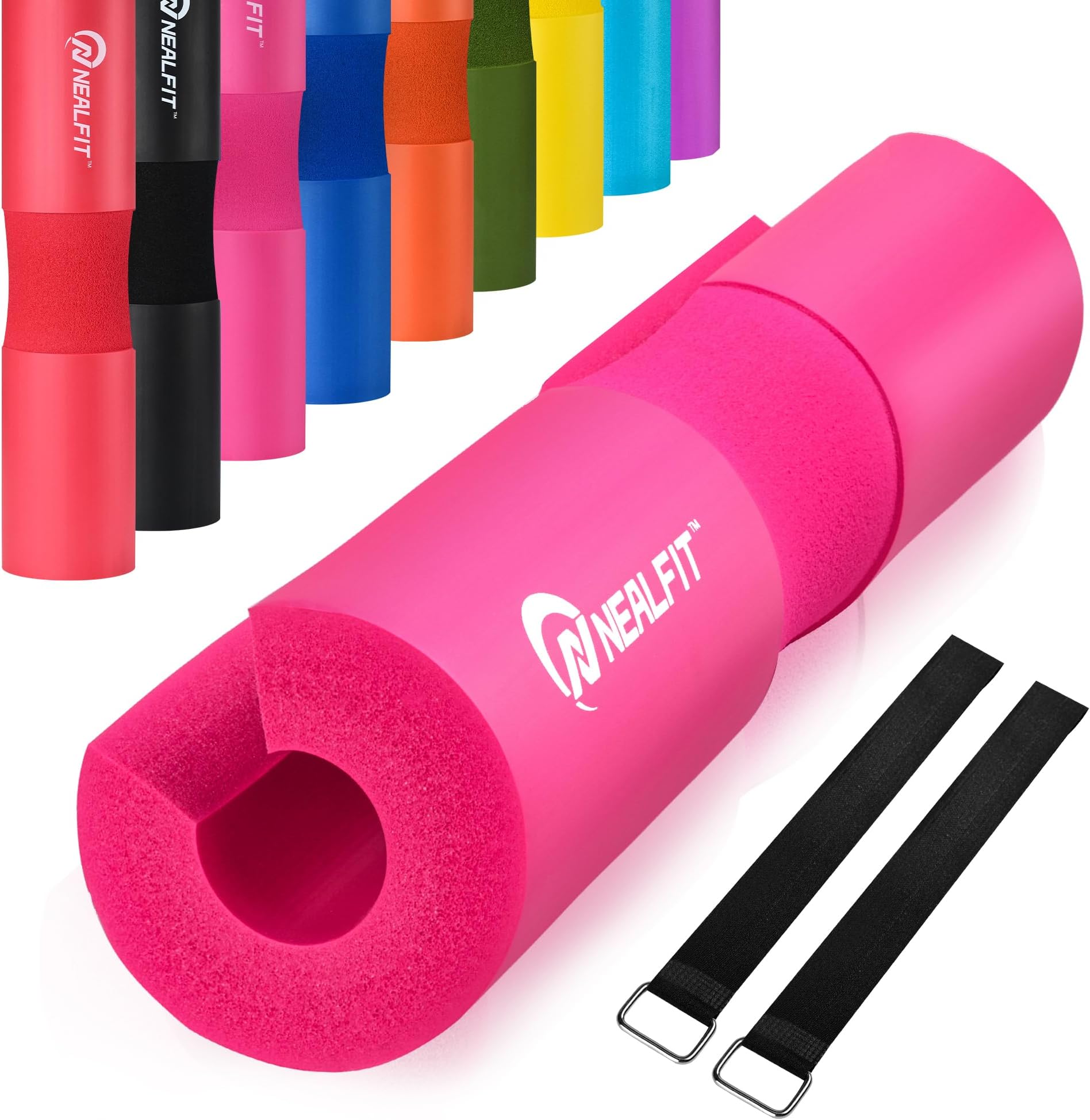 NEALFIT Barbell Pad Squat Pad for Squats—Squat Bar Pad—Great for Weightlifting,Lunges and Hip Thrusts—Foam Sponge Pad—Fit Standard and Olympic Bars Perfectly