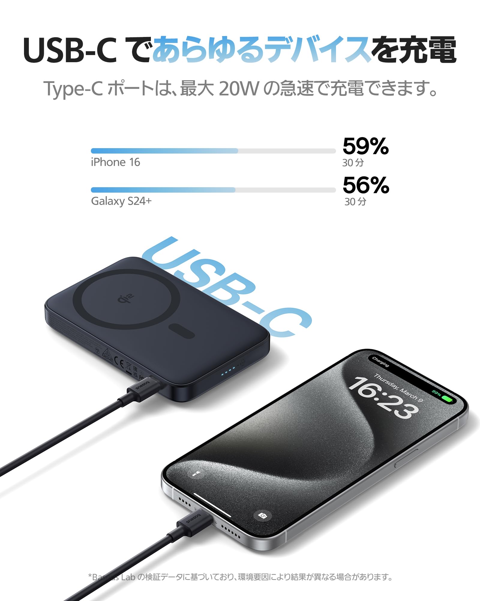 Amazon | 「VGP2025 受賞」Baseus PicoGo Qi2 モバイルバッテリー