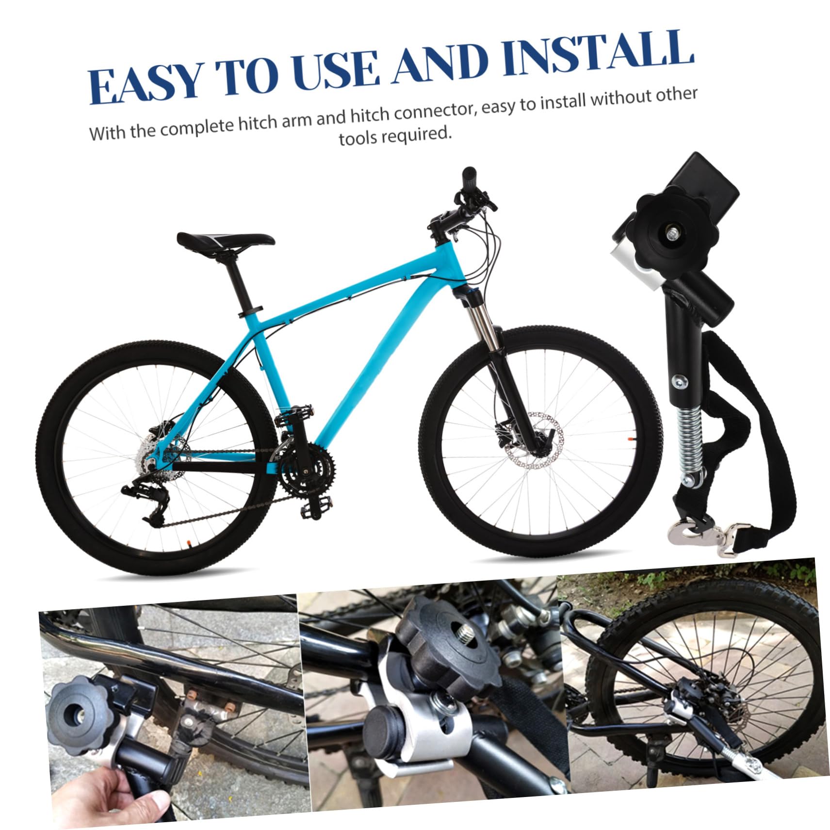 Toyvian Anhängeradapter für Fahrrad aus Aluminiumlegierung Kompatibel mit Rundrohren 19-32mm Schwarz Langlebiger Fahrradkupplungsadapter für Anhänger