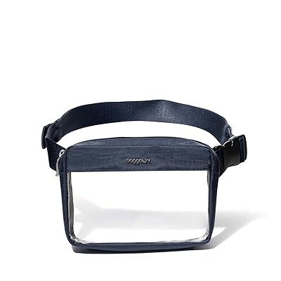Baggallini Clear Stadium Belt Bag Handbags French Navy, Polyurethane