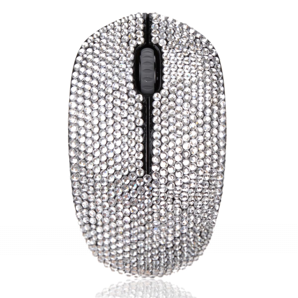 SA@ Luxury 2.4G Wireless Optical Mouse 6 Colors Crystal Bling Rhinestone Covered, USB Nano Receiver for Notebook, PC, Laptop, Computer, MacBook (Silver)-image-24