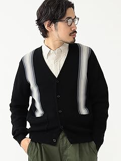 Stripe Cotton Cardigan 38-15-0018-048 38150018048: Black Stripe Cotton Cardigan 38-15-0018-048 38150018048: Black