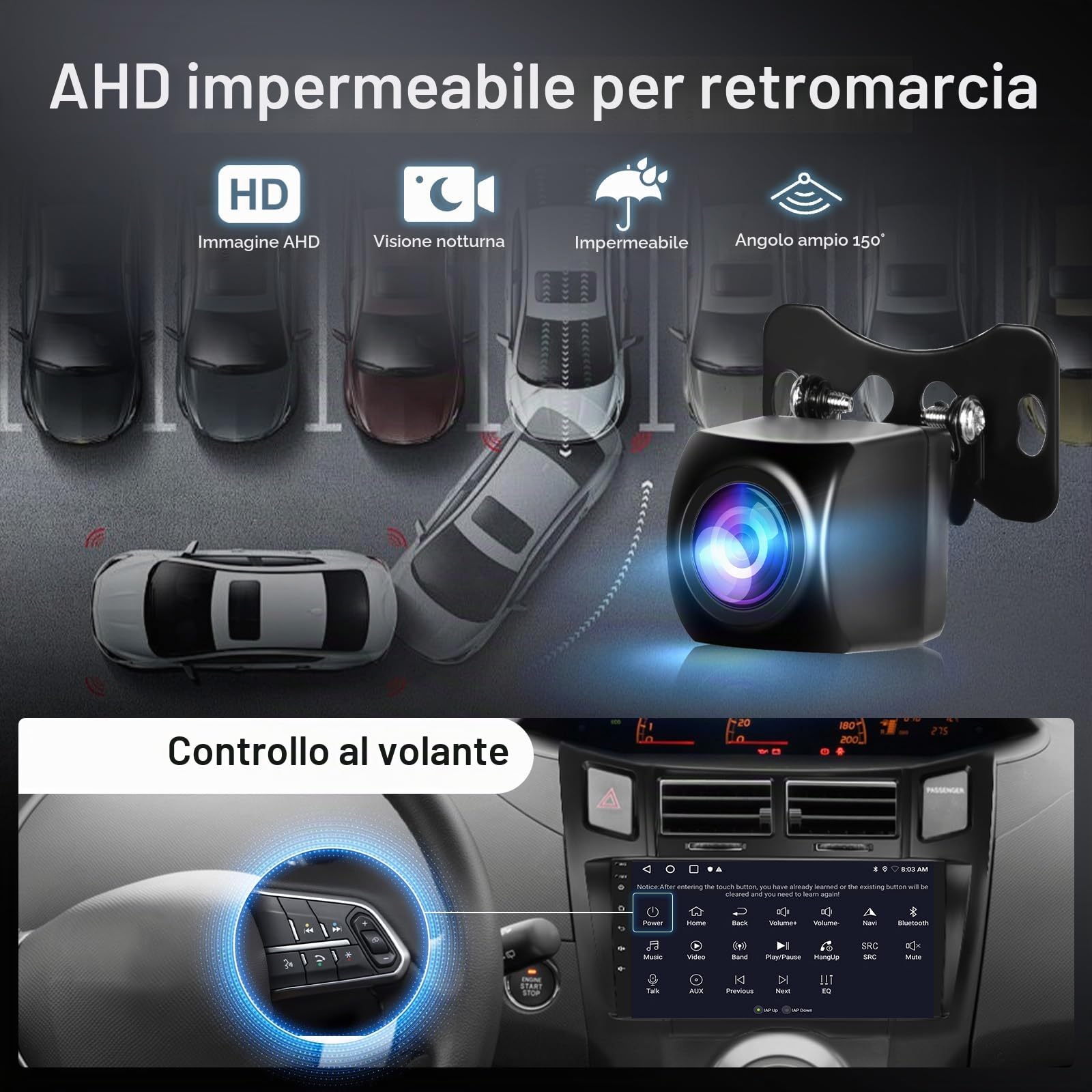 Hodozzy 2GB 64GB Android Autoradio per Toyota Yaris/Vizi 2005-2011 Radio con Wireless Carplay Android Auto, 9 Pollici Touch Screen Auto Stereo GPS Navigatore, Bluetooth, WiFi, FM RDS Radio, BT/DSP