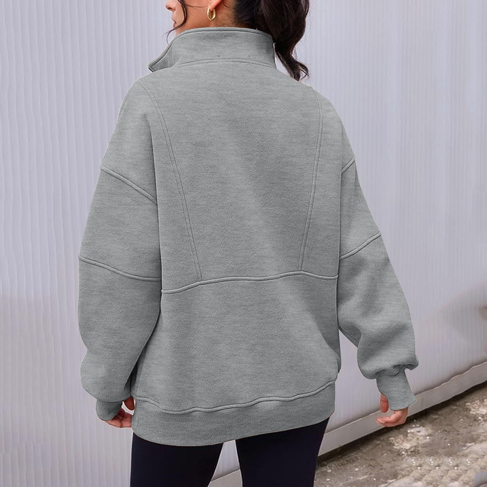 Sudaderas de manga larga con cuello alto para mujer, estilo occidental, cómodas, con bloques de color, con cremallera, forro polar, ajuste holgado, casual, para entrenamiento, moda, gótico, preparado,