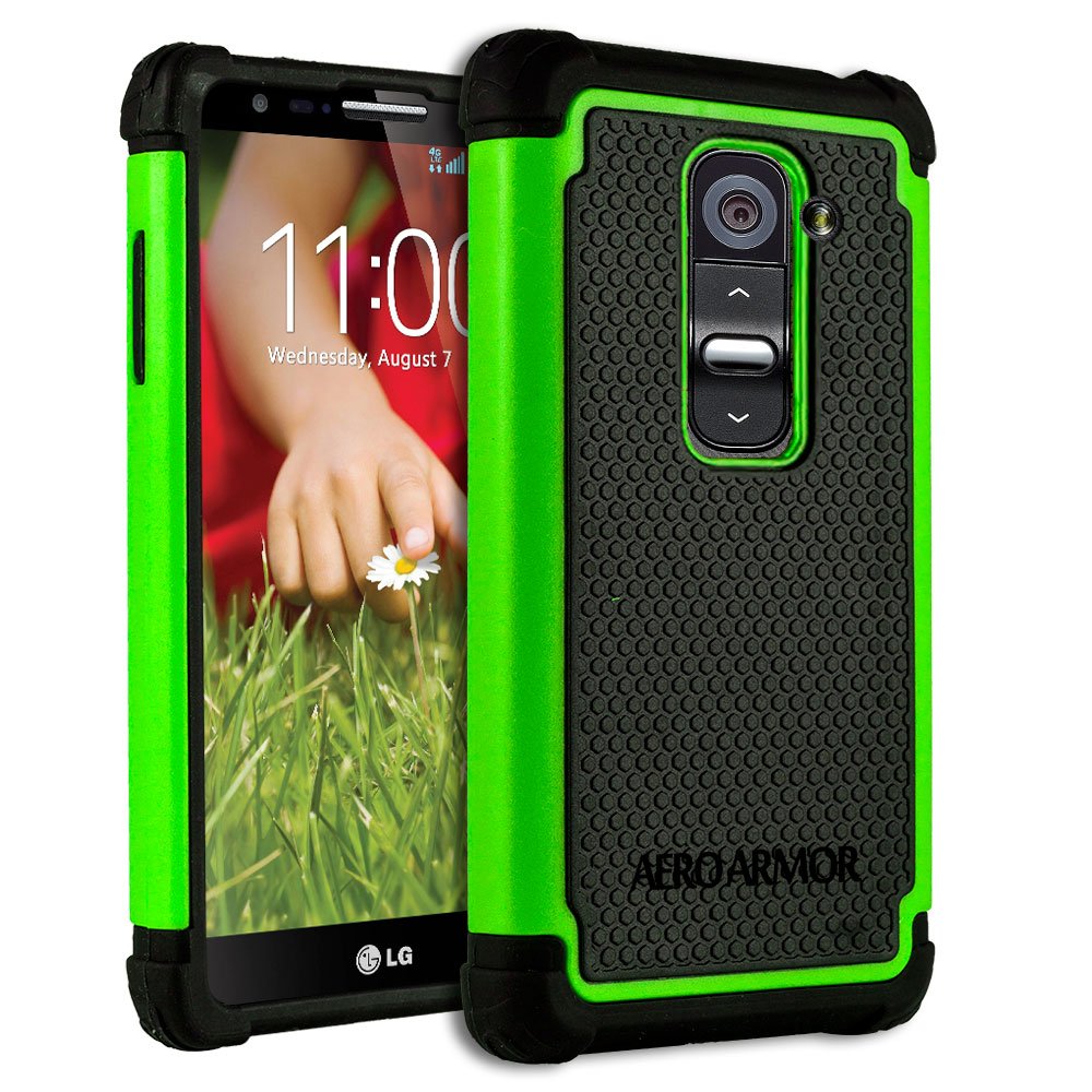 Protective Case for LG G2 - Green (NOT COMPATIBLE WITH VERIZON WIRELESS)