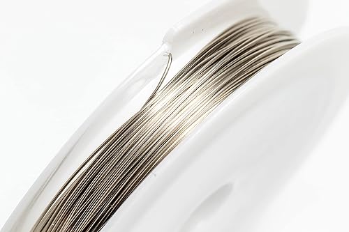 Miniatura 3 de Alambre de plata de níquel calibre 24 CDA #752, aleación de grado de joyería, suave, redondo, fabricado en Estados Unidos, 25 pies por CRAFT WIRE