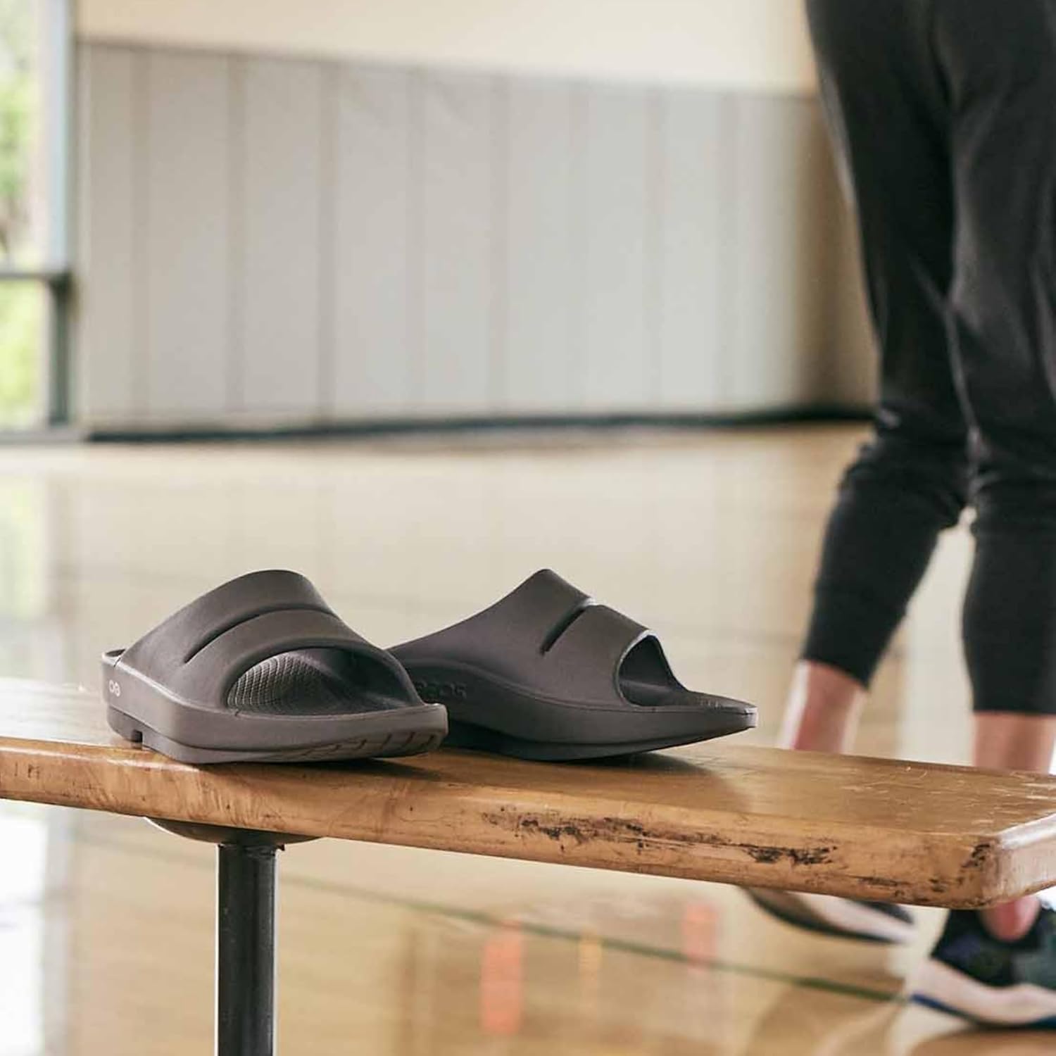 OOFOS OOahh Recovery Slide, Slate - Women’s Size 7, Men’s Size 5 - Image 3