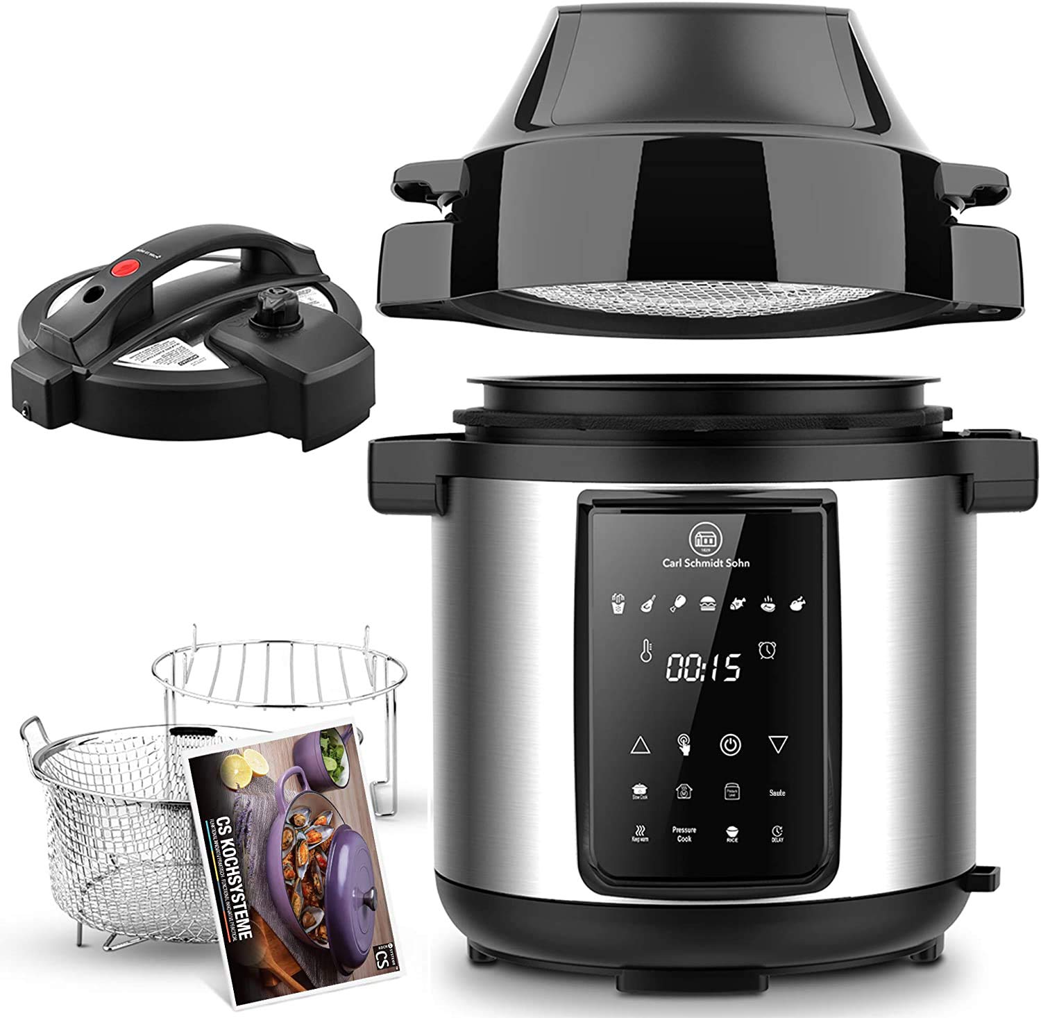 1829 CARL SCHMIDT SOHN 6Qt Pressure Cooker & Air Fryer Combo Allin