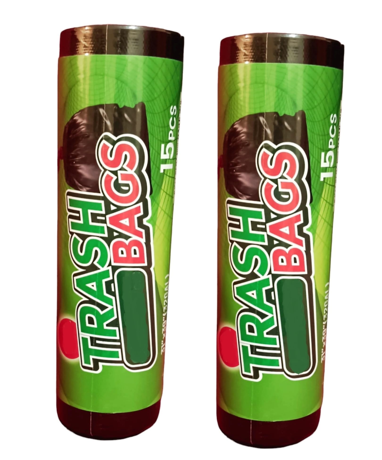 AlsaqerAlsaqer Garbage Bags 2 Pack Roll 100 Litre Large, 40 Bags 70 cm Length x 90 cm Height, Black (Compo Pack)