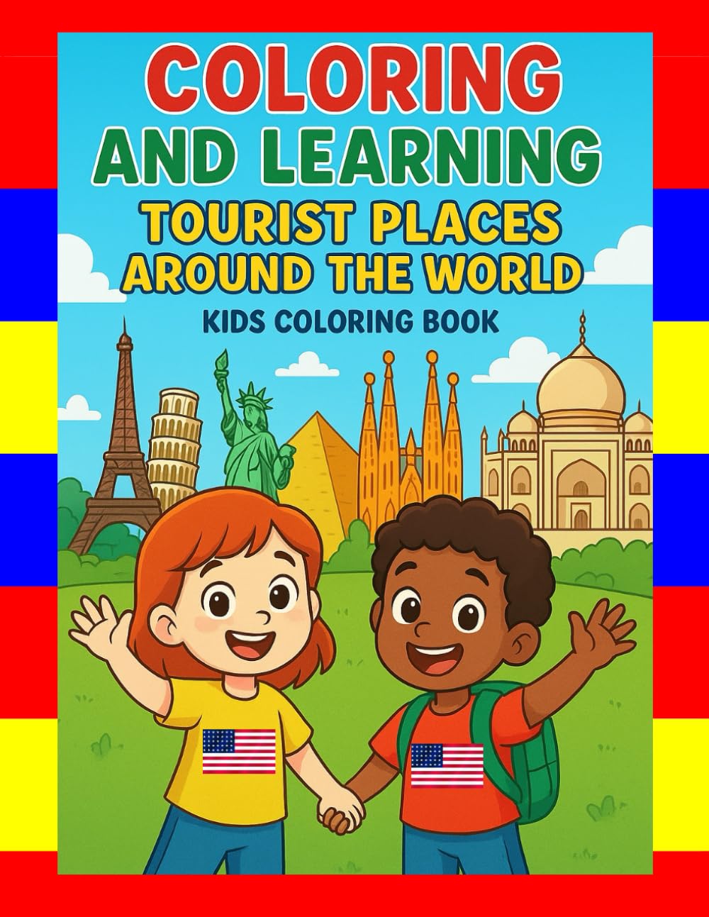 Coloring and Learning: Tourist Places Around the World (Colorindo e Aprendendo)