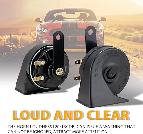 Vista 23 de FARBIN Bocina de coche compatible con Toyota/Lexus/Subaru 12V Bocinas automáticas impermeables con 1 a 2 tapones de bocina para Toyota