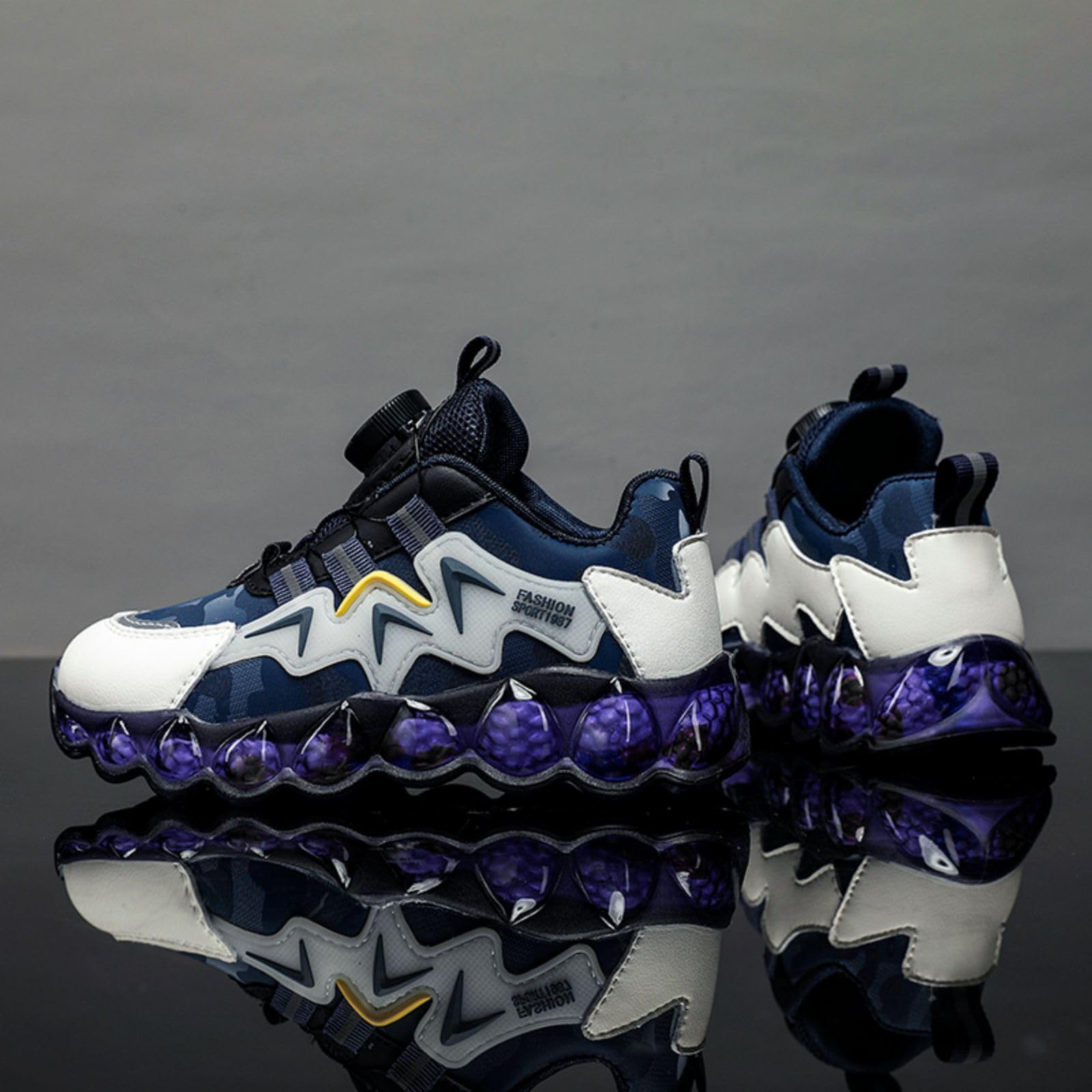 Neue Kinder Basketballschuhe Kinder Sportschuhe Twist Schnalle Turnschuhe Jungen und Mädchen Basketballschuhe, 29 EU