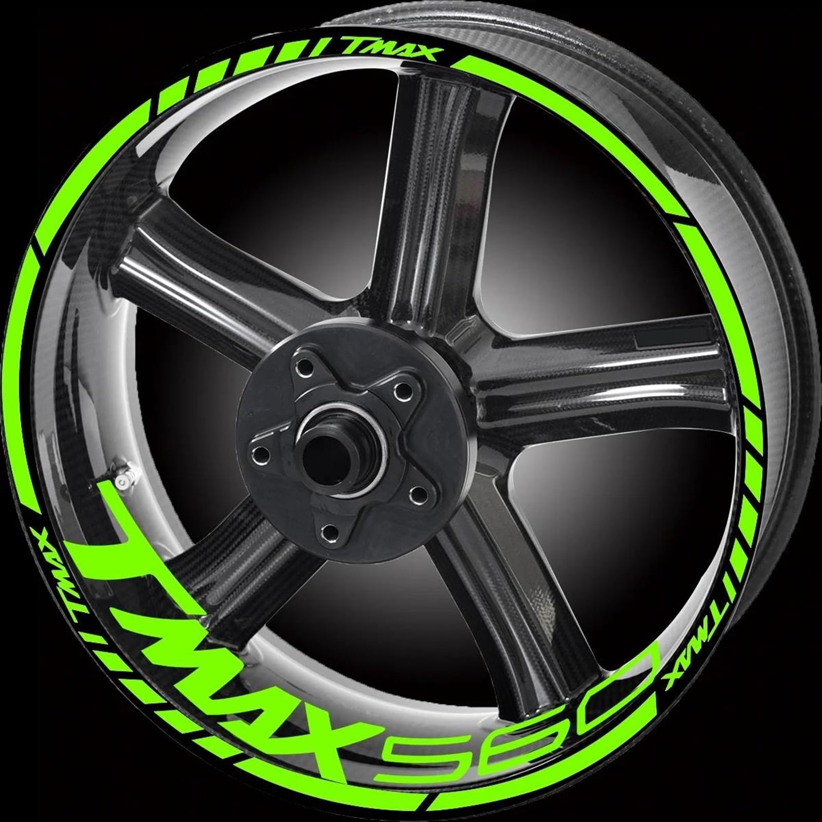 Motorcycle Wheel Stickers Sports Edge Stripe Reflective Film for Yamaha Tmax 530 500 560 Motorbike