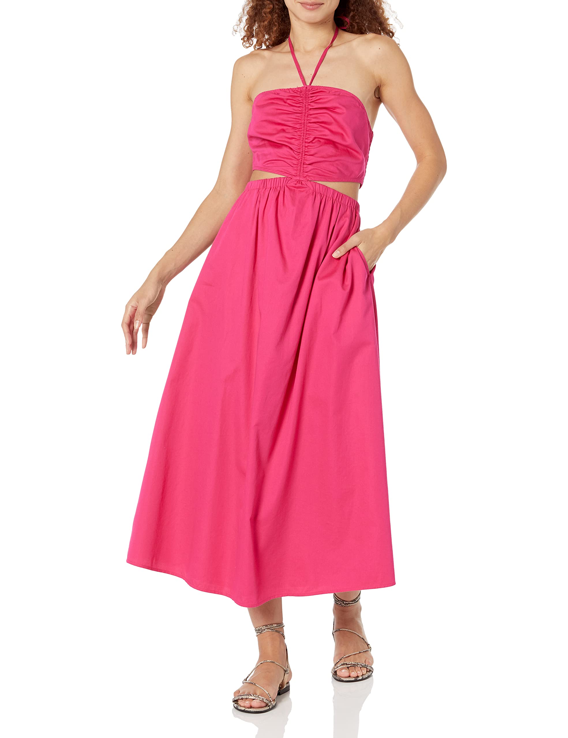 knee length dresses for ladies Made In Italy Brinda Sleeveless Dress main image 1