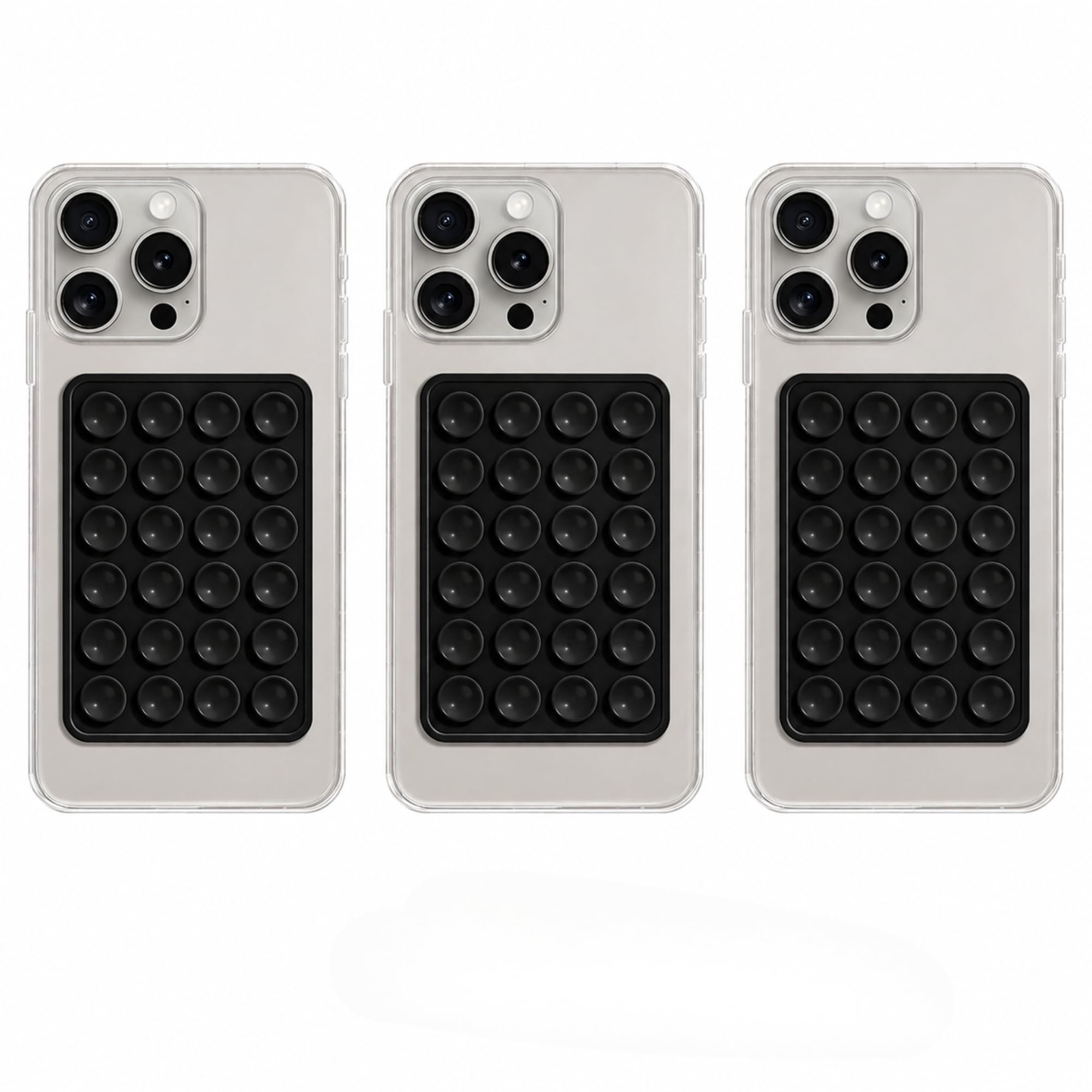 Silicone Suction Phone Grip Pad for Mobile Phone Case, Reusable Anti-Slip Suction Cup Phone Holder, Selfie & Hands-Free Wall Mount (Pack of 3)-image-28