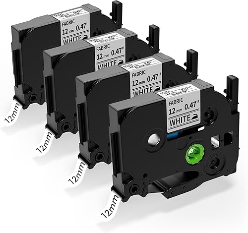 TZe-FA231 - Cinta de etiquetas de tela termoadhesiva compatible con Brother P Touch TZeFA231 de 0.472 in 0.47 pulgadas para PT-D210 PT-D400 PT-H100