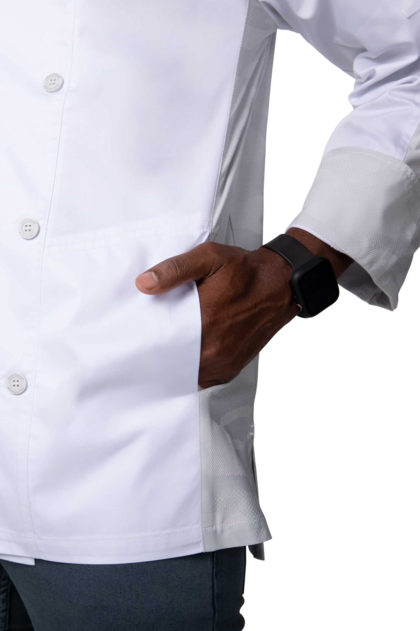Chef Works Męski płaszcz szefa kuchni Mojave, biały, L