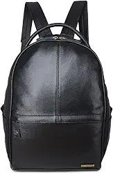 Mochila Grande de Couro Bovino Com Suporte Para Notebook Cor:Preto
