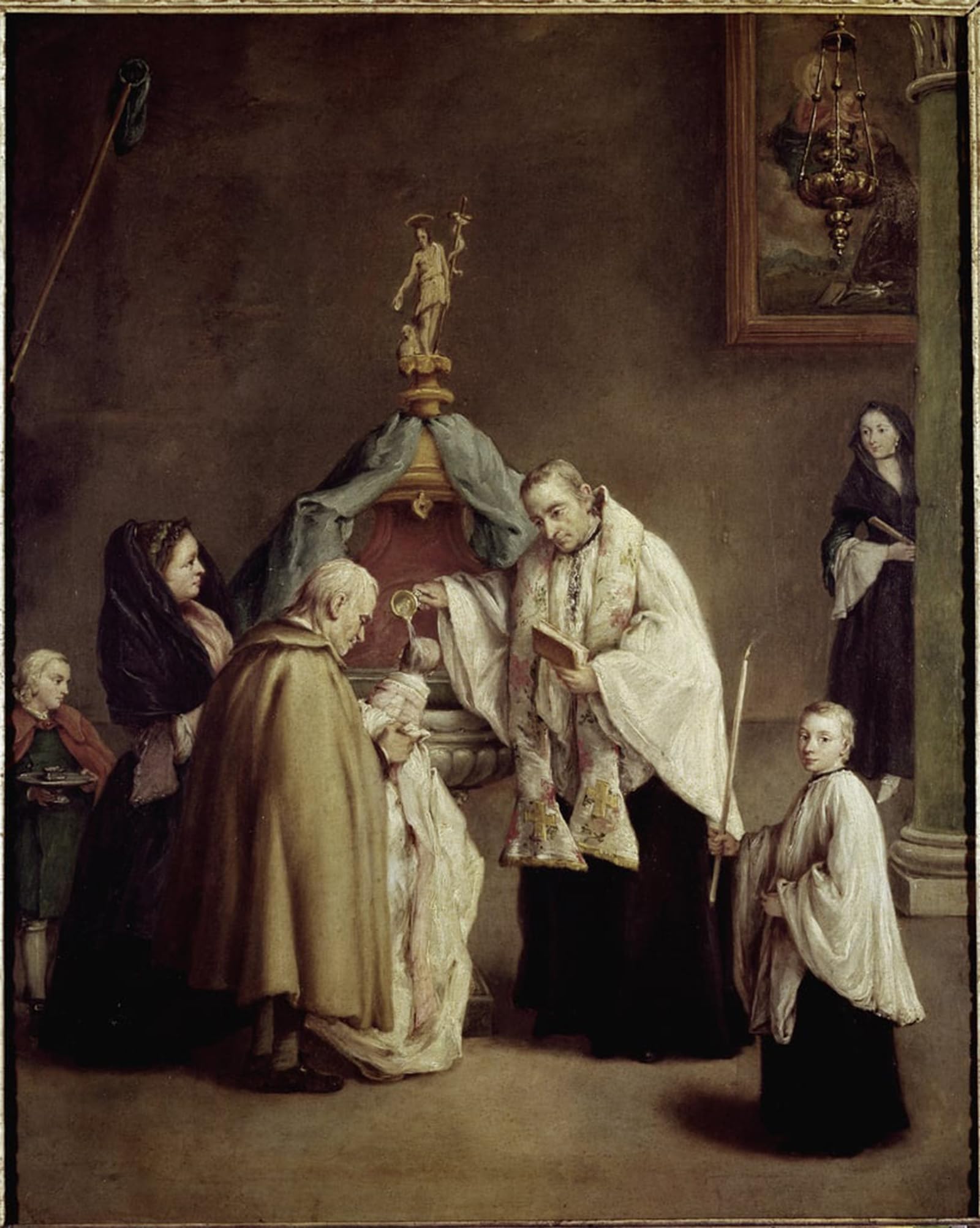POSTERIIk Famous Print Pop Art Wall Art Graffiti the Baptism by Pietro Longhi Art Prints for Home Decor 60x90cm