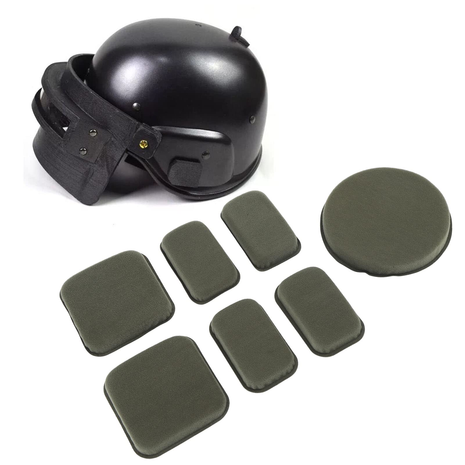 Kit De Rembourrage De Casque, 7 Pièces EVA à Haute Mousse, Tapis De Doublure De Casque De Protection, Avec 24 Coussinets De Remplacement De Casque à Crochet, Pour Moto, Vélo