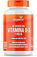 Vitamina D3 2000ui 60 Capsulas Gel Em Óleo Tcm (mct) Bigens