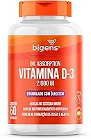 Vitamina D3 2000ui 60 Capsulas Gel Em Óleo Tcm (mct) Bigens