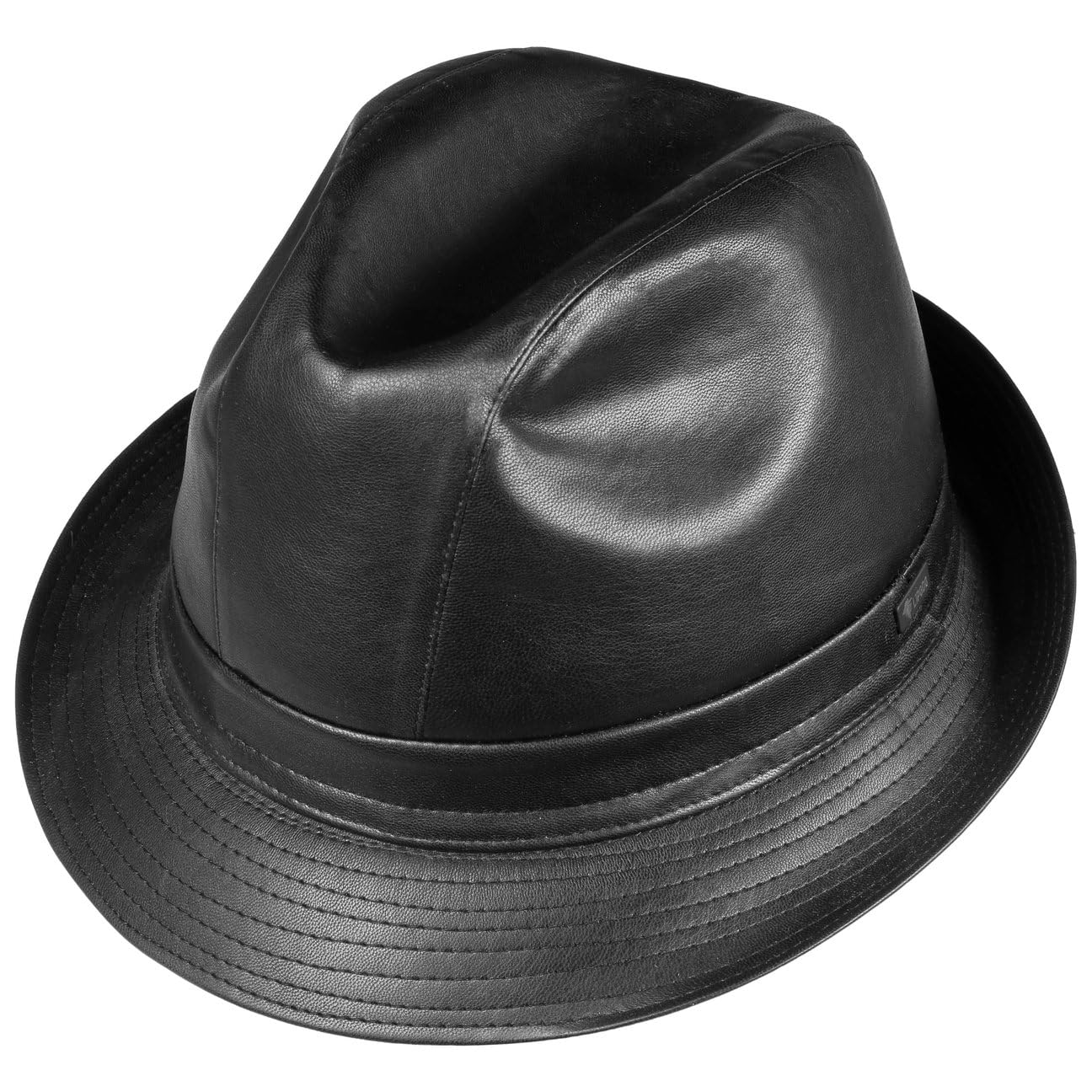 LIPODO Trilby Sombrero de Tela Estilo Cuero con Banda de Piel Hombre Todo el ano