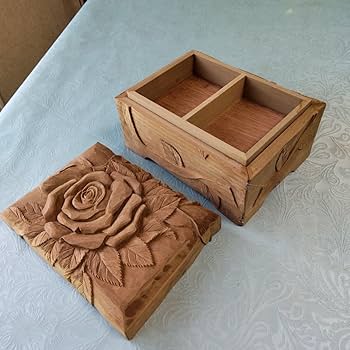 花梨細工 木製彫刻 　筆筒 小物入れ 木彫 小箱 | ゆめ画材