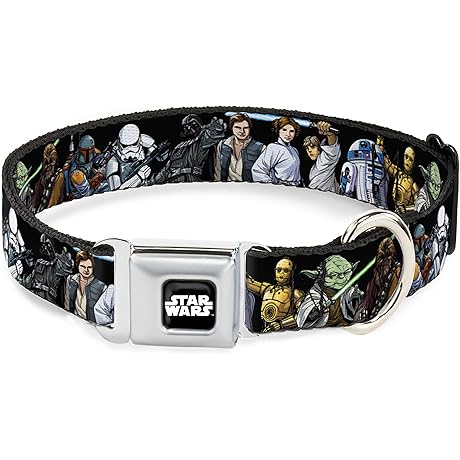 Star Wars Reflective Dog Collar with Chewbacca Belt Buckle