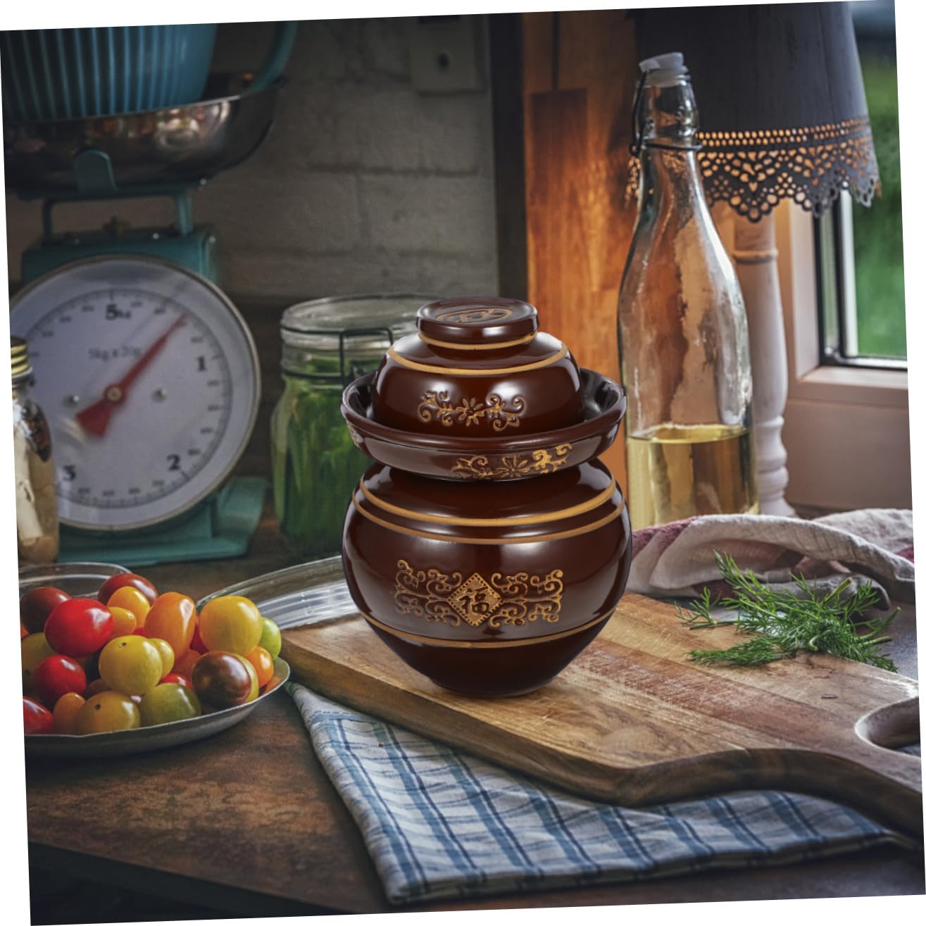 1 Szt Kimchi Altar Słoiki Do Kiszenia Kiszonej Kapusty Słoik Ceramiczny Pojemnik Kuchenny Słoik Ceramiczny Pojemnik Do Przechowywania Żywności Słoiki Do Przechowywania Żywności