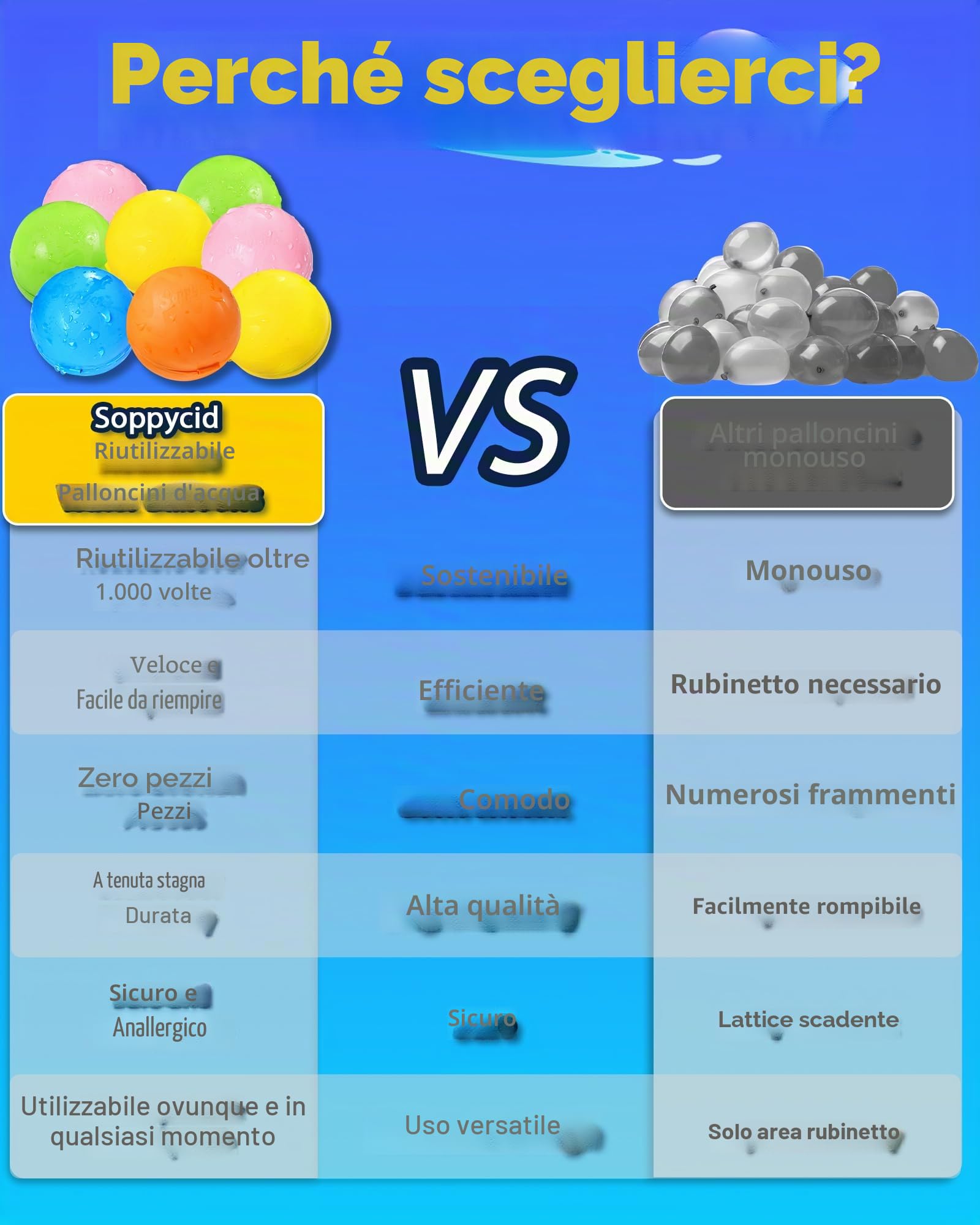 Palloncini d'acqua riutilizzabili, magnetici, autosigillanti, a riempimento rapido, ricaricabili, in silicone, per divertimento estivo, cortile, piscina, spiaggia, feste, combattimento, giochi d'acqua