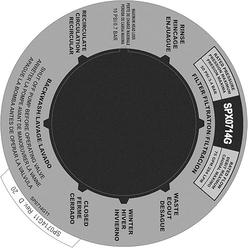 ArrogantF Etiqueta de válvula multipuerto SPX0714G Reemplazo para válvulas multipuerto Hayward modelo SP714T SP0714T, para piezas de repuesto de
