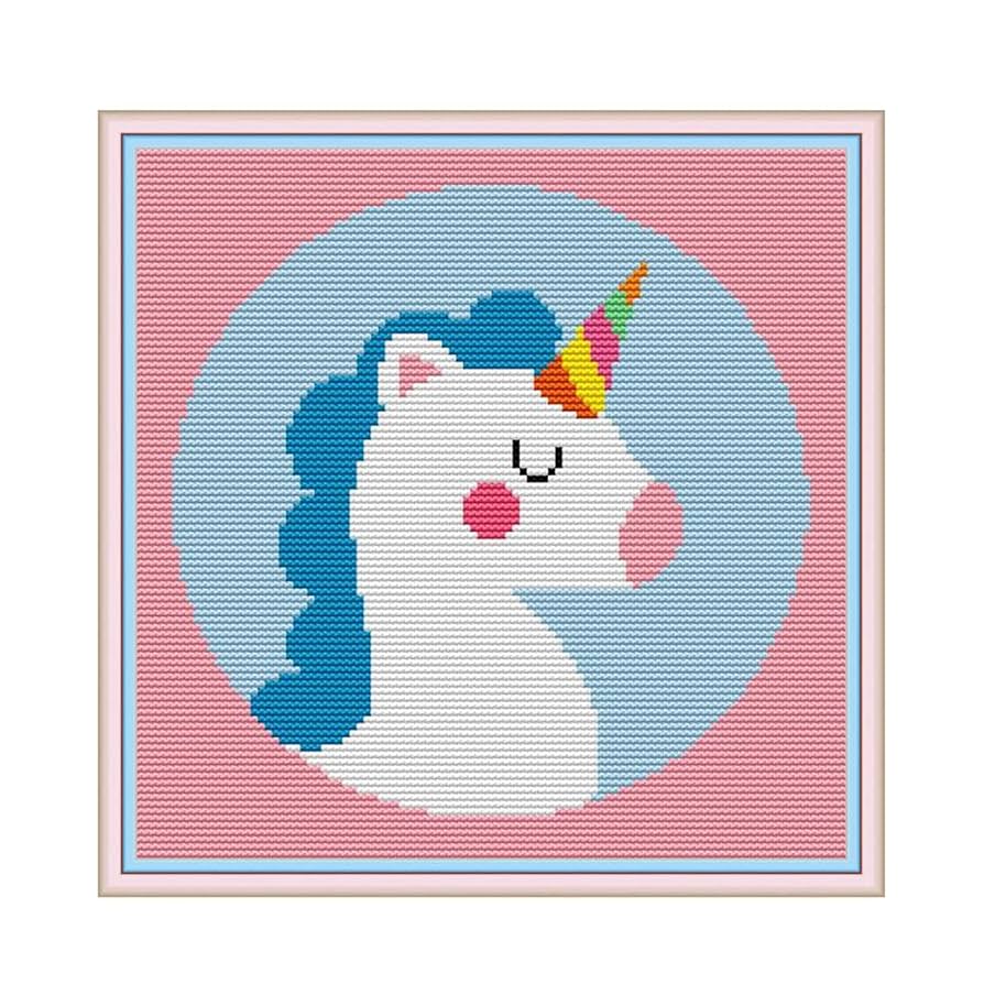 Amazon | Amiiba クロスステッチ刺繍キット図案印刷済み 11ct