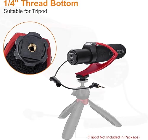 Miniatura 4 de comica Micrófono de cámara CVM-V30 PRO Micrófono de video con interfaz de 0.138 in, videocámara de entrevista para Canon Nikon Sony Panasonic Fuji