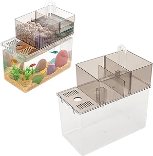 Aquário Betta Transparente Wnvivi, Aquário Pequeno Leve para Peixe Dourado, Kit de Aquário Betta de Mesa para Réptil Tartaruga Peixe Betta