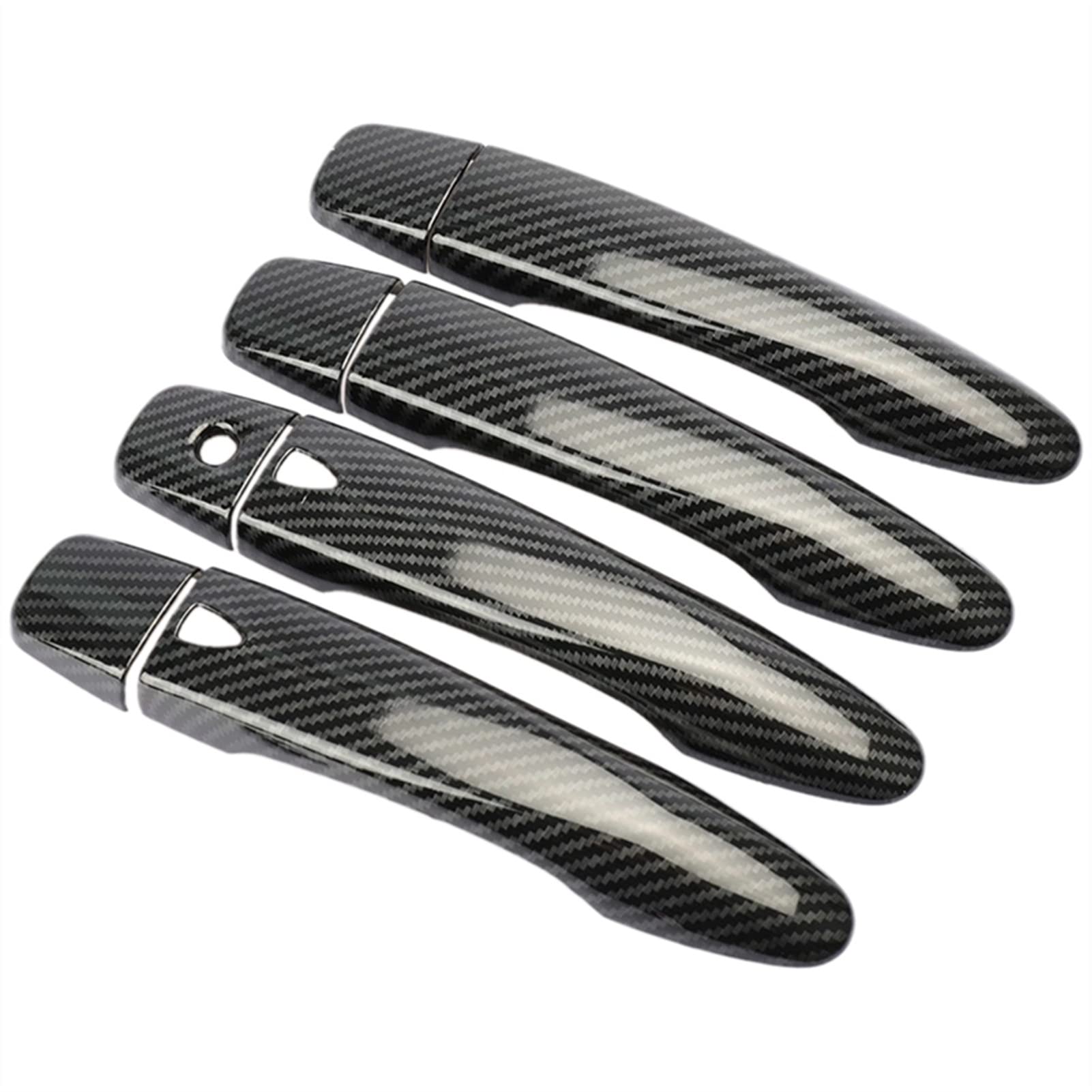 Fangziqq One Color For Nissan Navara Np300 D23 2015-2019 Carbon Fiber Chrome Car Door Handle Bowl Cover Trim Car Inner Door Handle