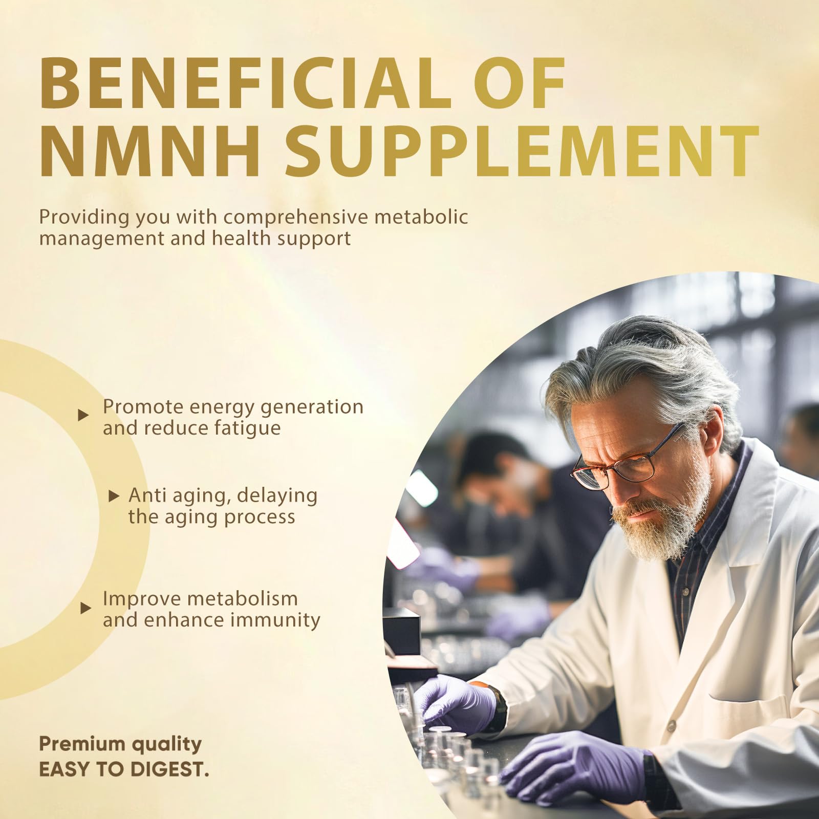 NMNH 1000 mg pro Portion, NAD+ Advanced Formula. Höchstdosiert für zelluläre Vitalität, Anti-Aging & Konzentration, Optimierte Absorption, 120 Kapseln