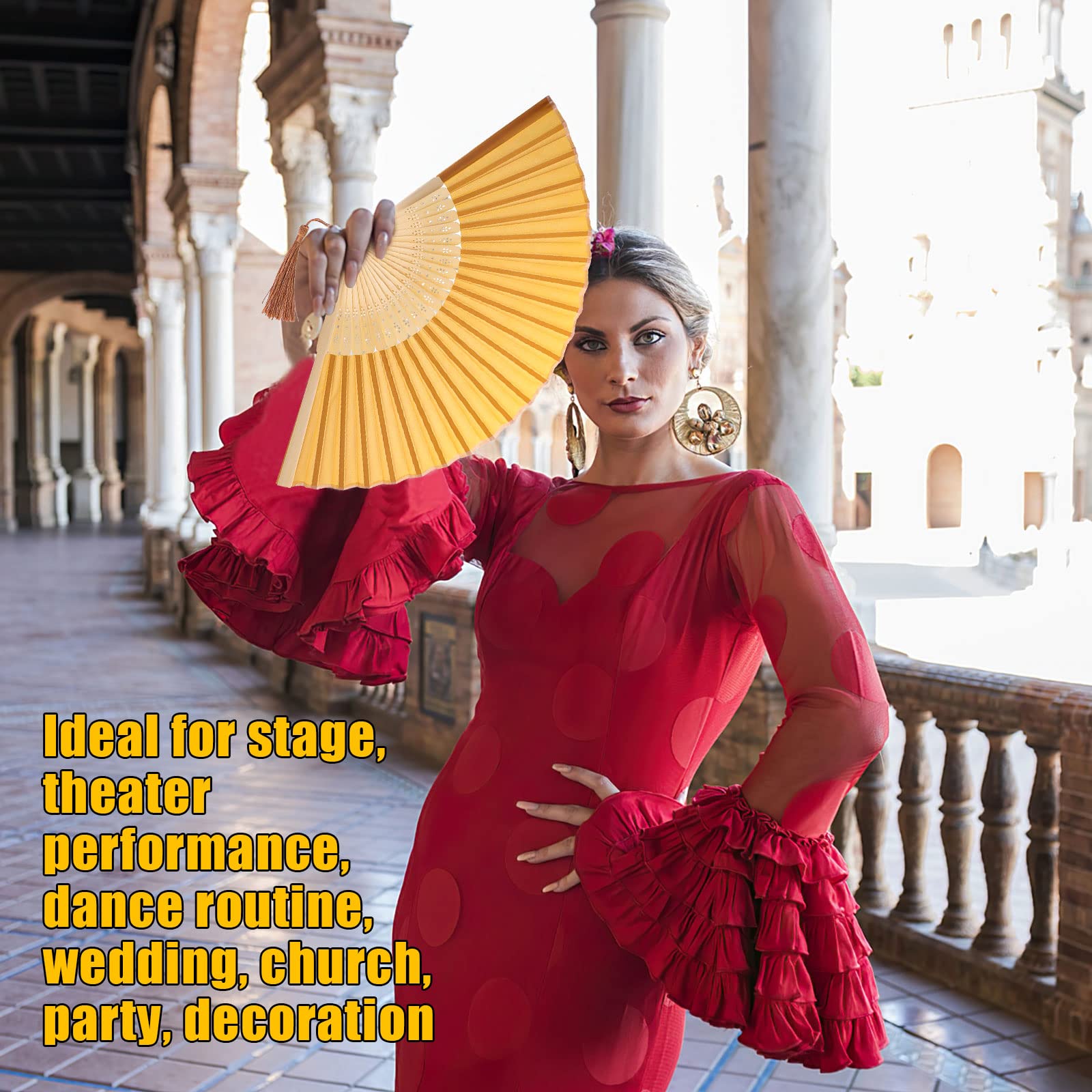 Ventilador De Oro Clásico Y Contemporáneo