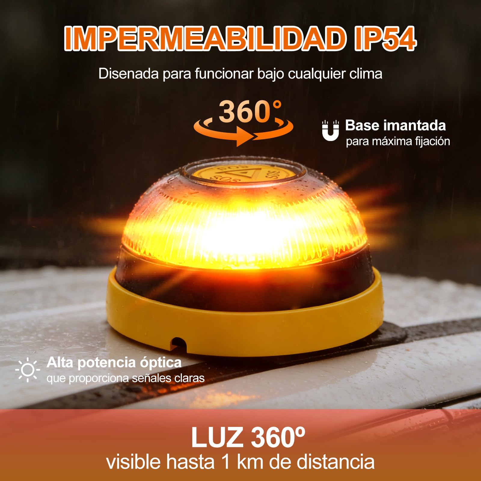 Baliza V16 Homologada DGT Geolocalizador IoT Doble Fijación Imán Ventosa Obligatoria 2026